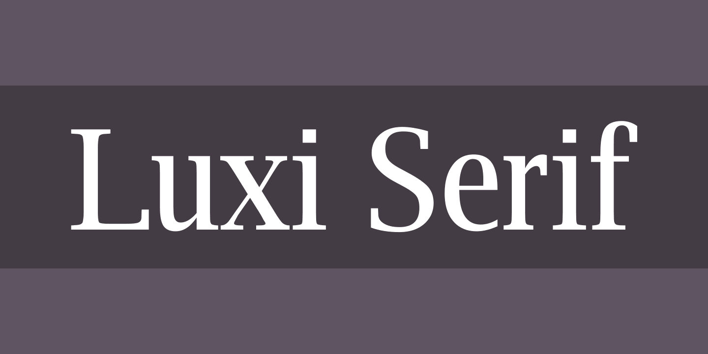 Przykładowa czcionka Luxi Serif #1